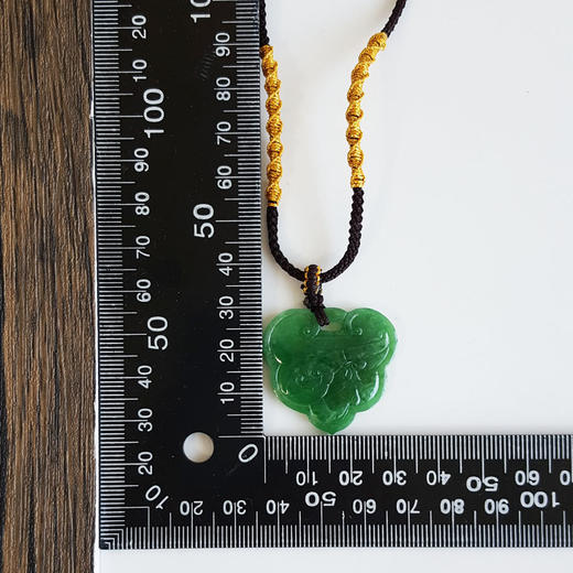 天然细腻糯种满绿如意翡翠吊坠项链30.9*31.5*3.2MM（皆取最大值）女士现售价：2480！140425NJS09 商品图9