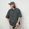 714street泡泡纱格子短袖衬衫男25春夏新款宽松轻薄透气情侣衬衣 商品缩略图1