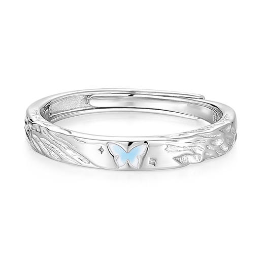 KADER卡蒂罗蝶焰之契情侣对戒 夜光999银戒指一对 轻奢高级感2025新 情侣纪念日生日礼物 商品图4