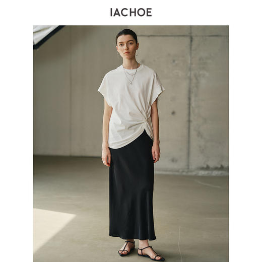棉仓3531501036-IACHOE纽结短袖T恤 商品图4