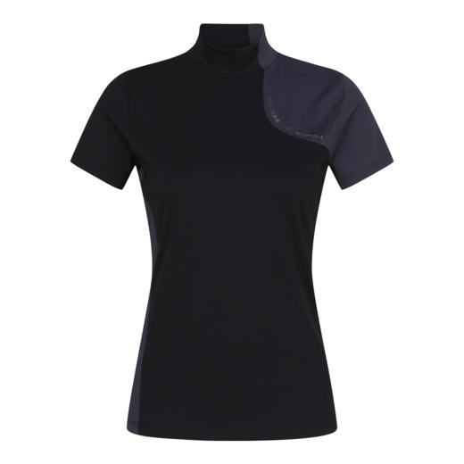 Master bunny 高尔夫女士 开叉领口 拼接竖条纹针织短袖T恤 舒适透气 商品图8