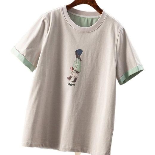 葡萄牙小众品牌！2025童趣印花宽松大码圆领纯棉短袖休闲T恤女显瘦！ 商品图4