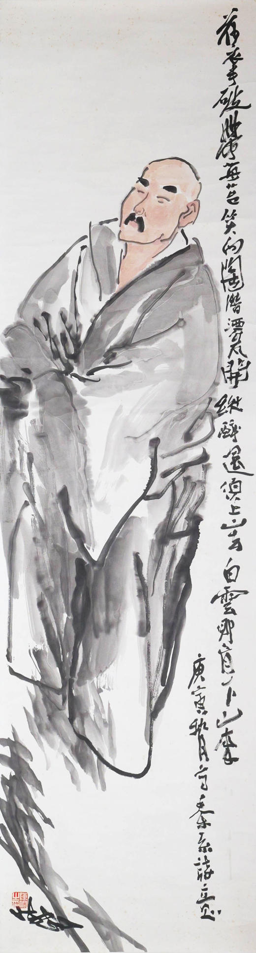 陈侗《和尚》国画原作180CM*48.5CM 手绘宣纸作品【GH0515】 商品图1