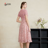 司歌绣花蕾丝连衣裙短袖修身端庄大方A911105x 商品缩略图3