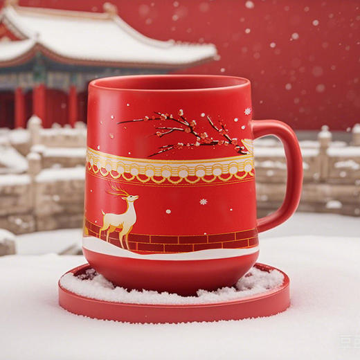 紫禁瑞雪温感变色马克杯 故宫雪 温感杯 文创杯子 醴陵精品陶瓷 商品图2