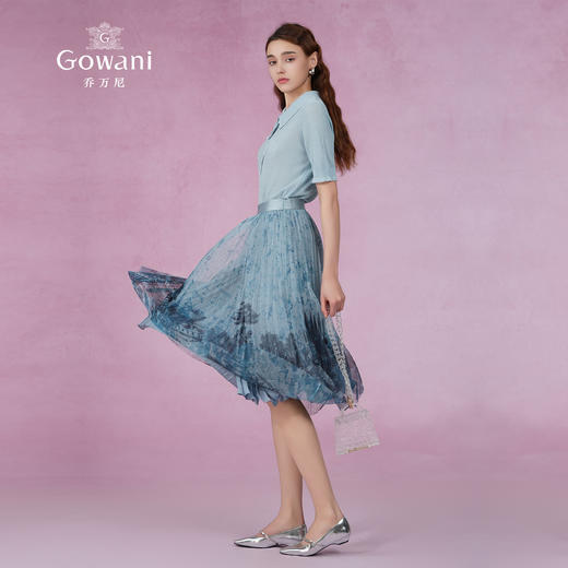 乔万尼半身裙女新款夏季a字版型百褶半裙EM2D797 商品图3