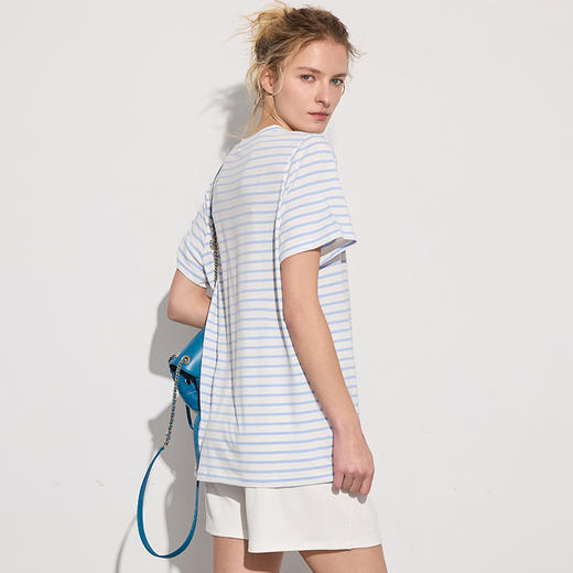 【舒适无拘束】2025春夏新款瑜伽服女天丝消臭纱 抑菌透气条纹运动服 商品图1