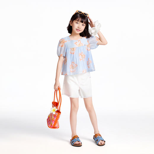 【实体店同款】女童短袖上衣夏季新款安奈儿童装AG521676 商品图3