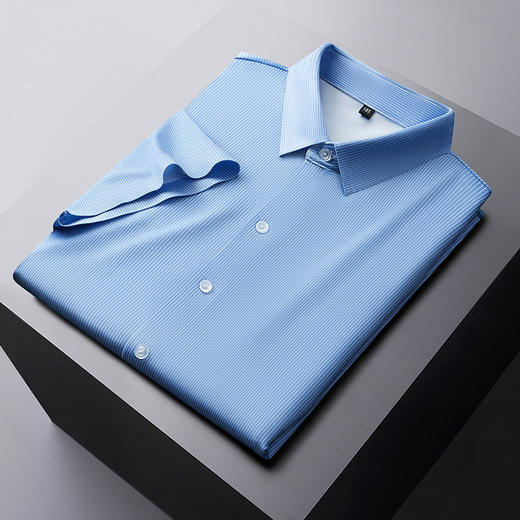 【封口款】【DM】大依优型大码条纹短袖衬衫加肥加大男装弹力免烫大号大码衬衣 商品图4