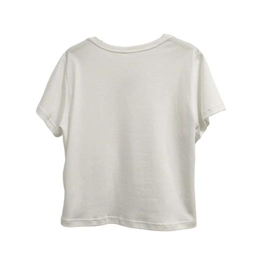 VIVIAN LIU薇薇安刘 D2457305夏女装新款圆领胸前绣花短袖针织T恤 商品图1