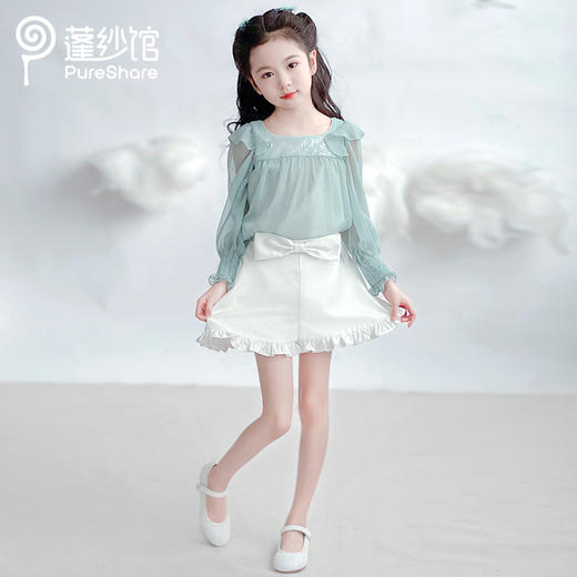 【非质量问题不退换】pureshare蓬纱馆 春荷上衣  栀夏花边裤 商品图6