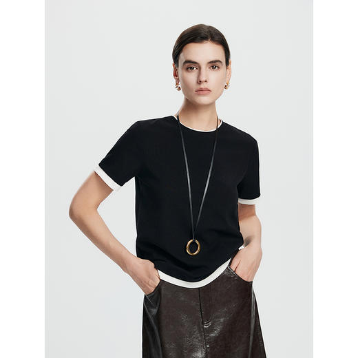 棉仓363601022-初棉宽松假两件棉弹舒适感T 商品图0