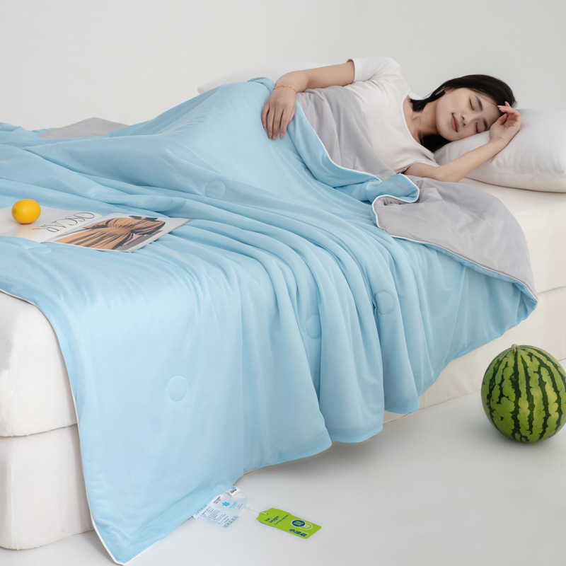 新款A类凉感丝夏被冰淇淋夏凉被可机洗空调被夏季午睡薄被子HLY