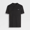 【二】ZEGNA 杰尼亚 男士字母徽标刺绣棉质圆领短袖T恤 黑色 E7360A5 B760 K09 商品缩略图0