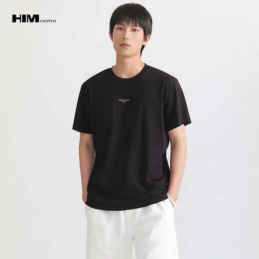 HIM漢崇  高周波工艺印花圆领T恤男修身柔软舒适短袖上衣 2026夏季 商品图0