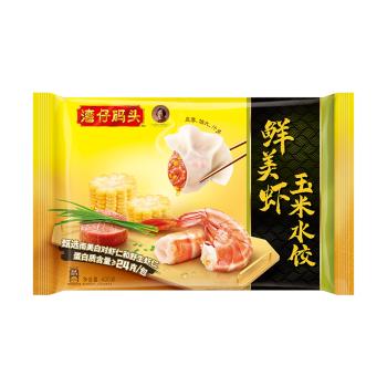 湾仔码头鲜美虾玉米水饺400g24只 早餐食品半成品面点速冻饺子 商品图5