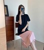 温柔如水轻盈丝滑空气感棉拼接醋酸裙摆鱼尾连衣裙 商品缩略图6