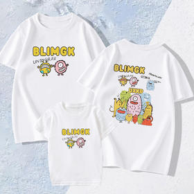 【180克精梳棉亲子装夏装T恤59.9任选2件 】2025新款圆领印花中国风纯棉亲子装短袖