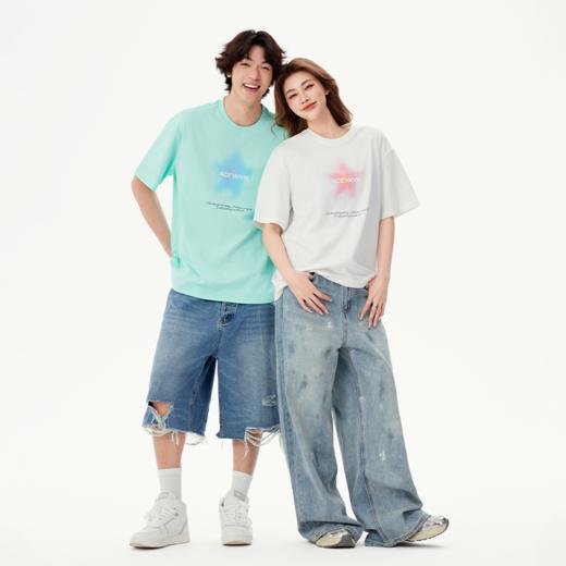 YKYB黄子韬短袖T恤情侣全棉舒适透气实穿星形色彩上衣Y52NDT032 商品图1