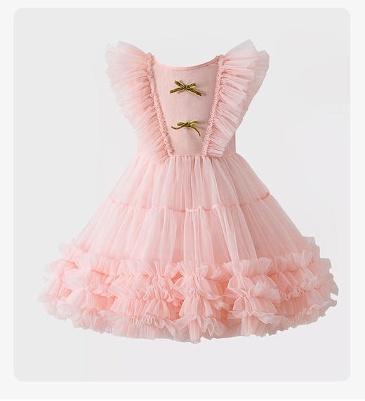 TUTU.KK裙女童飞袖连衣裙夏季童装洋气演出服宝宝周岁礼服公主裙女童裙90-130 商品图3