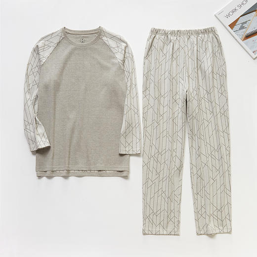 【断码清仓】素道有机彩棉 情侣保暖套装 男女针织纯棉内衣长袖  商品图1