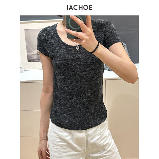 棉仓3631501003-IACHOE【贵妇T】修身T恤 商品图0