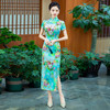 WX-ZS-2508春季新款真丝旗袍中式桑蚕丝连衣裙手工缝制送考宴席日常可穿 商品缩略图0