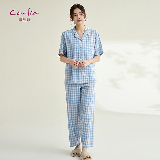 康妮雅女式短袖长裤套装 商品图2