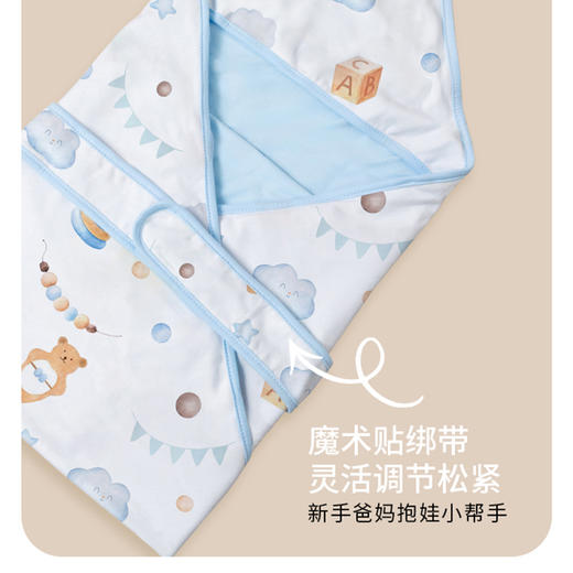 贝彤针织棉抱被方块小熊单层款Cb2149蓝色/Cb2150粉色90*90cm 商品图8