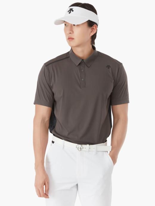 日系原单高端高尔夫品牌 男士新品 撞色拼接网眼透气短袖翻领T恤 商品图5