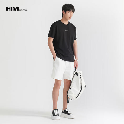 HIM漢崇  高周波工艺印花圆领T恤男修身柔软舒适短袖上衣 2026夏季 商品图1