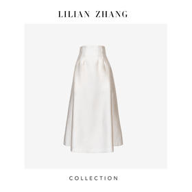 LILIAN ZHANG-定制—罗马假日—Lady挚爱气质高腰A摆半裙   2203041