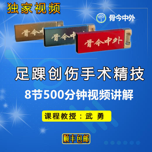 【视频U盘】武勇【足踝创伤手术精技实战研讨班 】关键问题和最新治疗理念 8节精品讲课 商品图0