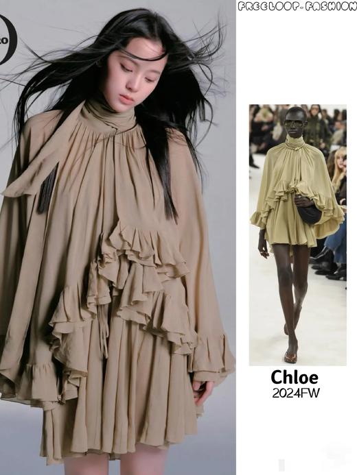 清仓捡漏 LINCHAOZHANG私服定制系列【飞鸟集】   LQ250026斗篷吊带裙LC250048雪纺斗篷上衣 商品图14