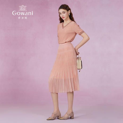 乔万尼桑蚕丝冰丝针织衫新款重磅提花设计EM2M858 商品图3