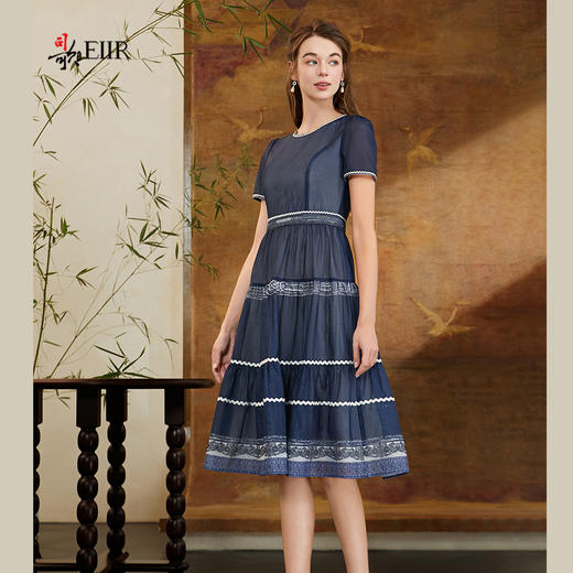 司歌蛋糕裙连衣裙夏短袖显瘦A911060X 商品图0