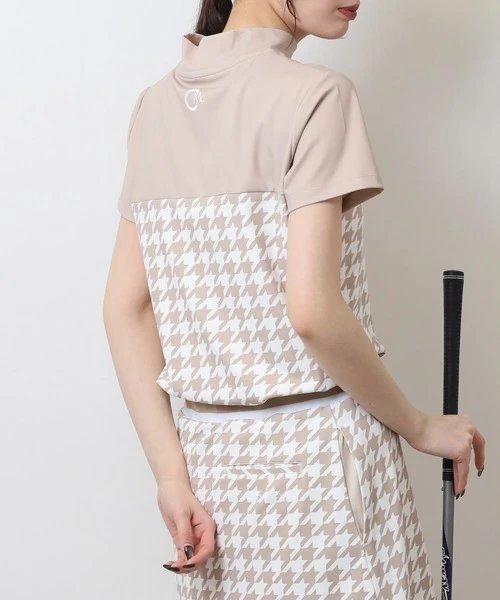 CECIL McBEE green 高尔夫女士 干鸟格半高领短袖T恤 运动户外 商品图7