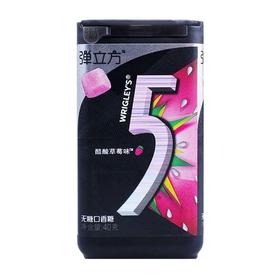 箭牌WRIGLEY'S 弹立方5酷酸草莓味 无糖口香糖 40g/盒