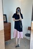 温柔如水轻盈丝滑空气感棉拼接醋酸裙摆鱼尾连衣裙 商品缩略图2