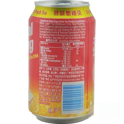 碧泉 蜜桃味茶饮料 330ml/罐 商品图1