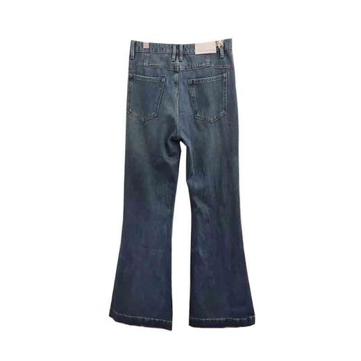 VIVIAN LIU D2525009梅春女装新款时尚插兜牛仔喇叭蜜桃裤 商品图1