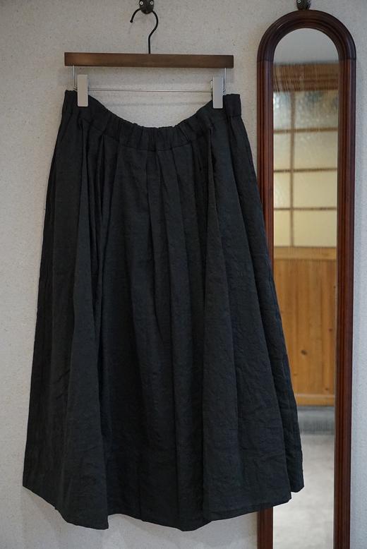 ALBUM DI FAMIGLIA 炭黑色褶皱半身长裙 商品图10