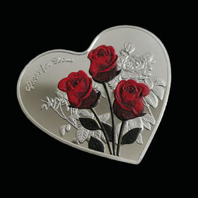 心形玫瑰纪念章