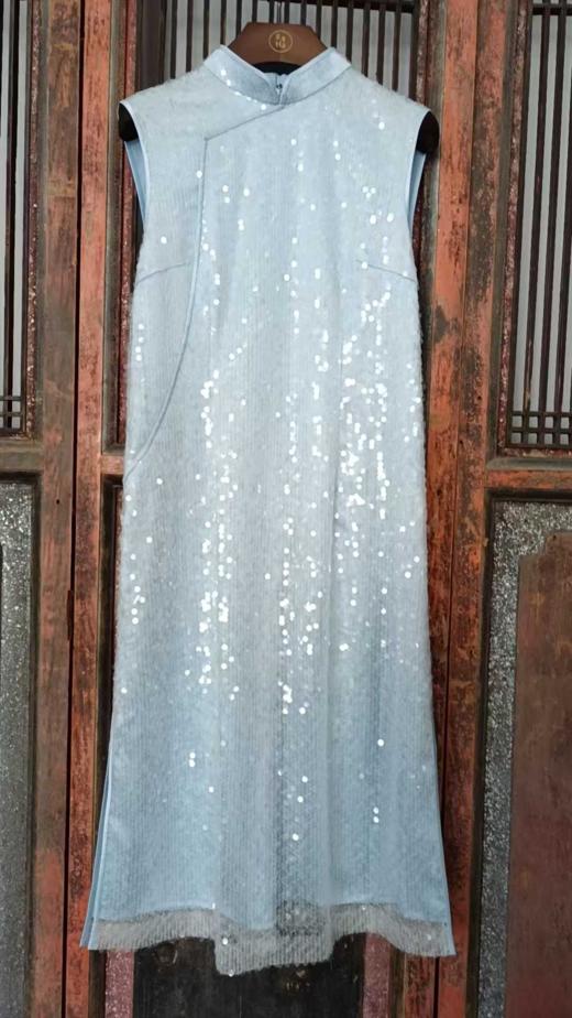 盛唐牡丹| 非遗绒花进口蕾丝旗袍 商品图0