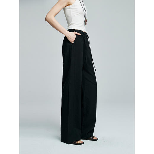 棉仓363618019-初棉麻粘分割线直筒裤 商品图2