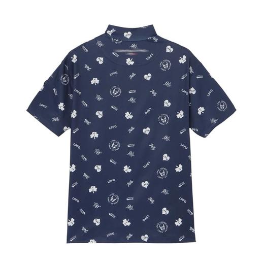 日单 高尔夫男士 印花立领宽松短袖T恤 吸水速干 爱心三叶草图案 商品图4