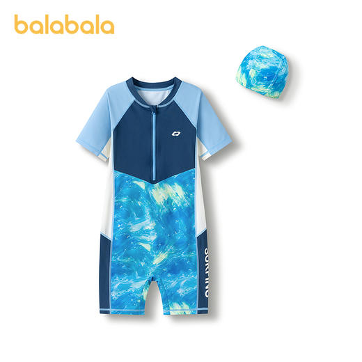 【商场同款】巴拉巴拉儿童连体泳衣男童泳装大童防晒耐氯潮酷印花 商品图4