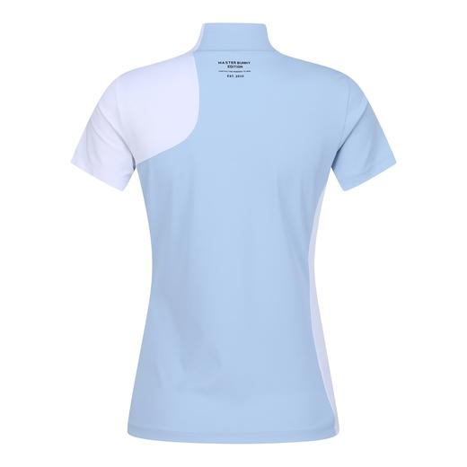 Master bunny 高尔夫女士 开叉领口 拼接竖条纹针织短袖T恤 舒适透气 商品图5