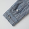 ROMI STUDIO汉麻棉混纺清爽蓝格纹撞色扣宽松翻领衬衣 RWCRSM1558 商品缩略图3