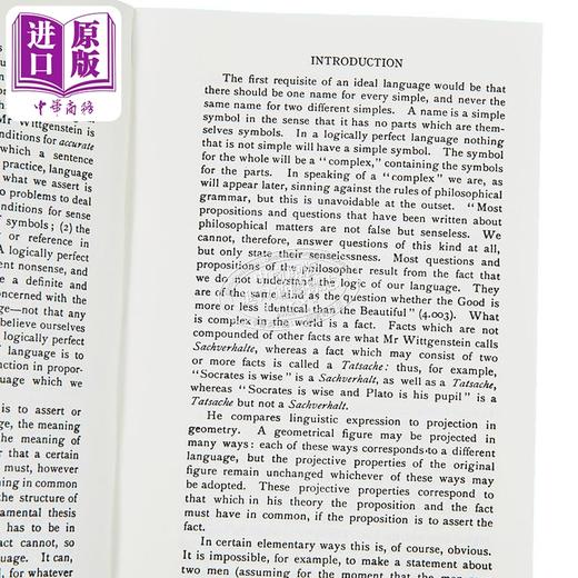 预售 【中商原版】路德维希 维特根斯坦 逻辑哲学论 英文版 Tractatus Logico Philosophicus Ludwig Wittgenstein 商品图2